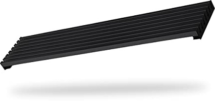 Rejilla de ventilación para Horno Negra – Ideal para módulos de cocina de 60 cm. de ancho – Medidas 59,8 x 11,6 x 1,8 cm – Rejilla de aluminio con 7 lamas – Color Negro – Harte