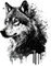 Samunshi Wilder Wolf Autocollant pour voiture - Pour moto, vélo, scooter ou voiture - Pour vélo, VTT, vélo de route, Viking - 8 x 10 cm - Loup sauvage