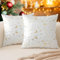 Ohok Weihnachten Gold Heißpräge Samt Kissenbezug, 2er Set Dekorativ Kissenhülle Deko Sofakissen Couchkissen Zierkissenbezüge für Sofa Wohnzimmer Schlafzimmer (Weiß Hirsch, 40x40 cm)