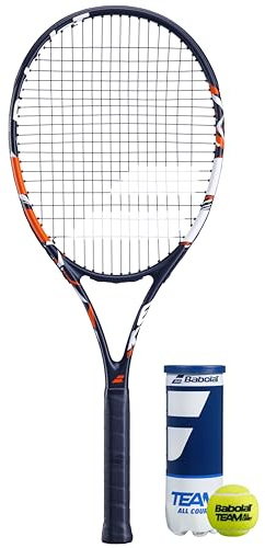 *Babalot Evoke Tour Adult Tennis Racket including 3 Tennis Balls