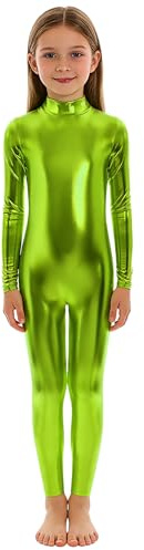 TTAO Enfant Fille Garçon Justaucorps Gymnastique Académique Léotards de Ballet Danse Classique Combinaison Jumpsuit Patinage Artistique Costume Performance 5-16 ans Vert 2-4 ans