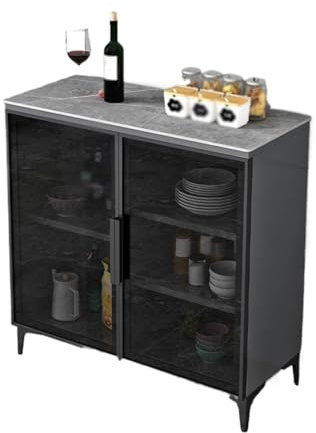 Home Bar Schrank mit Weinaufbewahrung und wandmontiertem Teeschrank, moderner Küchenschrank für Wohnzimmer, Restaurant, Sideboard, Likörschrank, einfaches und stilvolles Design (A)