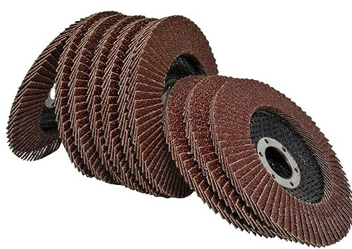 10 dischi lamellari da 4,5 pollici for smerigliatrice angolare - Mole abrasive di alta qualità for metallo, legno e acciaio inossidabile(40grit)
