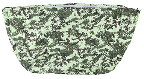 Cubierta para Parrilla de Barbacoa, Protector para Horno de Barbacoa, a Prueba de Polvo, Impermeable, Cubierta de PVC de Camuflaje para protección de Parrilla al Aire, Cuerda
