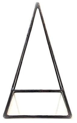 Pyramid Terrarium/Geometric Glass Plant Pot/Modern Planter/Handmade in England (Mega, Black)