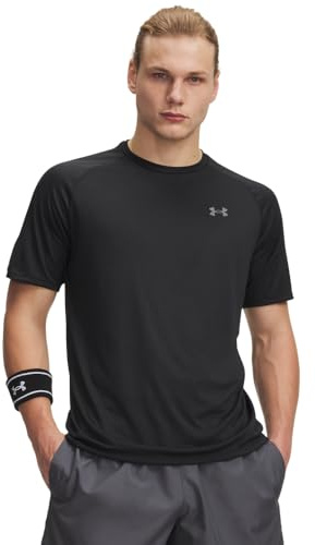Under Armour Herren UA Tech 2.0 SS Tee atmungsaktives Sportshirt, kurzärmliges und schnelltrocknendes Trainingsshirt mit loser Passform , Grau (Gray/Black 002), XXX-Large