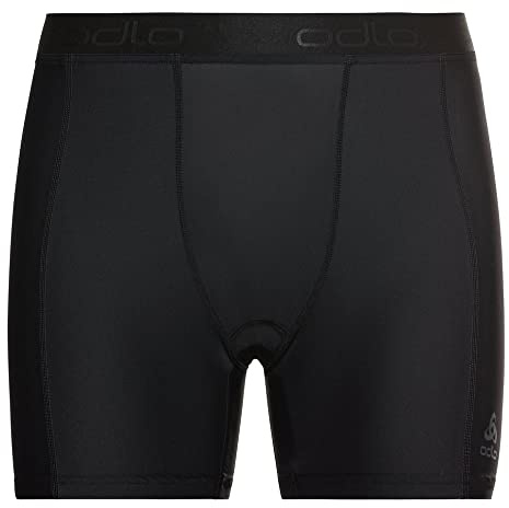Odlo Fahrradhose Herren Kurz Active Sport | Schwarz | Größe L | Gepolsterte Radlerhose | Innenhose mit Sitzpolster