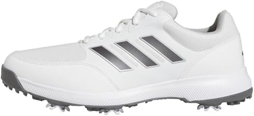 adidas Uomo Tech Response 3.0 Wide Golf Shoes, Cloud White/Dark Silver Metallic, 44 EU