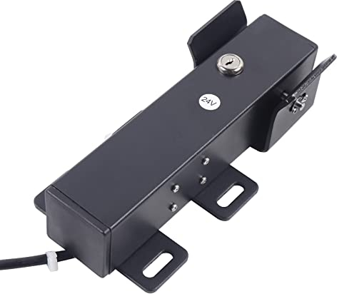 panfudongk Serrure de portail électrique - 24 V - Pour portes basculantes à battant simple ou double - Système de commande - Noir