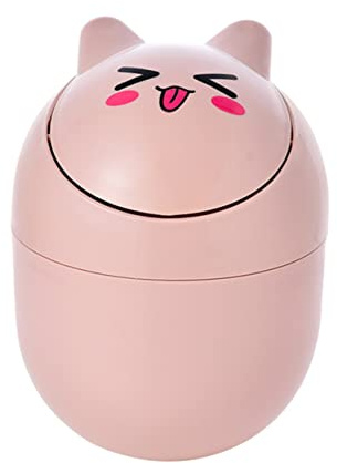 MAGICLULU Grey Bin for Bedroom Desktop Trash Can Kitchen Bin Garbage Nappy Multi-functional Small Storage Trash Can Lovely