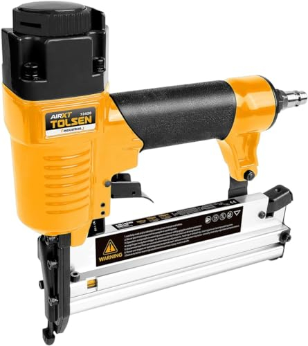 Avilia Pistola grapadora neumática con accesorios – Grapadora para madera y muebles, para clavos de 15 – 50 mm, grapas 16 – 40 mm, presión ajustable – Grapas no incluidas