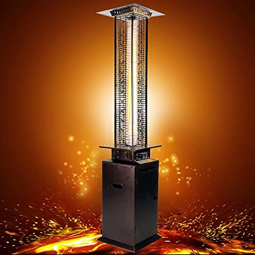 Radiateurs De Terrasse Radiateurs De Terrasse Carrés avec Roues, Radiateurs Extérieurs Au Gaz Propane À Chauffage Rapide 13 KW, Radiateur Commercial Domestique À Tube De Quartz, Protection Multiple