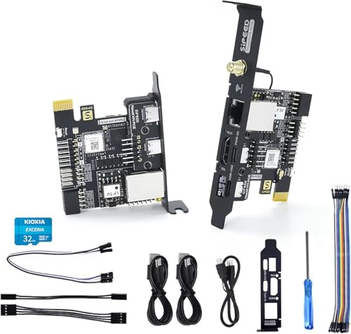 Sipeed NanoKVM IP-KVM Mini fjärrkontroll operations- och underhållsserver, 1TOPS NPU, 1GHz C906 RISC-V Linux SBC, HD-MI, 100M nätverk (NanoKVM-PCIe ETH+WiFi+PoE)
