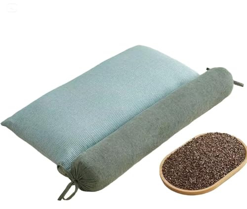 2-in-1 Detachable Innovative buckwheat Pillow, 3 Modes: Skin-Friendly, Breathable, Curve-Fitting, 3-Point Support for Neck/Shoulder/Head, aids Joints, deep Sleep, Multi-Protects Cervical Spine