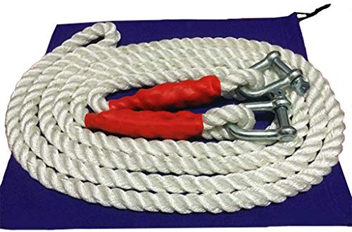 Corda di traino per auto 9 metri 5 tonnellate 10 tonnellate Corda di trazione per veicoli fuoristrada Corda di traino per rimorchio con corda di trazione Cinghie di traino robuste (15 toni)