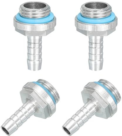 QUARKZMAN 4 Piezas De Accesorio G1/4, Roscado G1/4 Con Boquilla De 6mm De Diámetro Externo Para Manguera De Refrigeración Líquida De PC Para Accesorios De Sistema