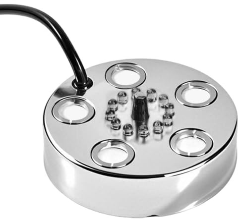 Mecerypt Air Humidifier Ultrasonic Water Pond Fountain Fogger Mist Maker 12 LED Light Flashes Stainless Steel