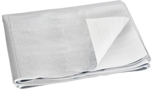 BENECREAT Matelassage résistant à la chaleur 500x90cm, Matériau d'isolation thermique argenté avec feuille d'aluminium et mousse EPE pour projets de couture et artisanat DIY, Épaisseur 3mm