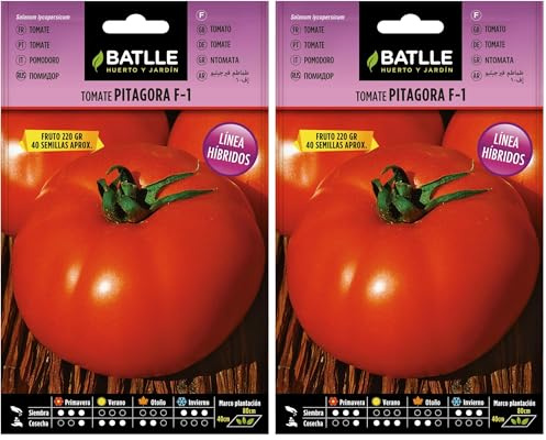 Semillas Hortícolas Híbridas - Tomate Virgilio F-1 - Batlle (Paquete de 2)