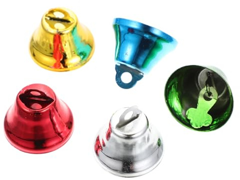 Kichvoe Campanellini Design Compatto 50 in Metallo Anello per Appendere per Pappagalli e Animali Domestici per Decorazioni e Ghirlande Fai da Te