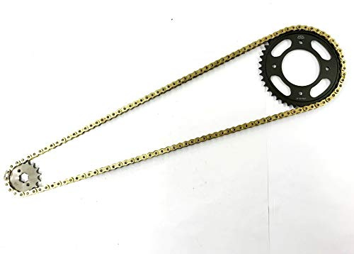 HONDA CBF 125 CHAIN AND SPROCKET KIT HEAVY DUTY 09 to 14 GOLD & BLACK