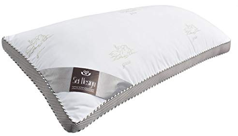 sei Design Cuscino Ökotex, confezione doppia, 40 x 80 cm, in microfibra, con sistema a 3 camere, cuscino per dormire con sensazione di piumino