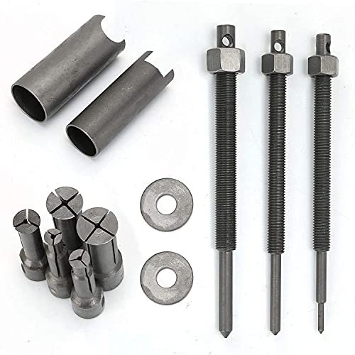 Ballshop 10Pcs Internal Bearing Extractor Kit 9-23mm Motorcycle Bearing Puller with 5 Sizes Open Clips Carbon Steel Bearing Puller Removal Tool Set for Motorcycle Flywheels Generator