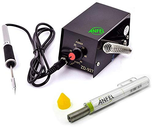 MINI STAZIONE SALDANTE ZD-927 CON STAGNO OMAGGIO 8W SALDATORE CON PUNTA FINE 0,3mm PER PICCOLE SALDATURE DI PRECISIONE TEMPERATURA REGOLABILE 100-450°C