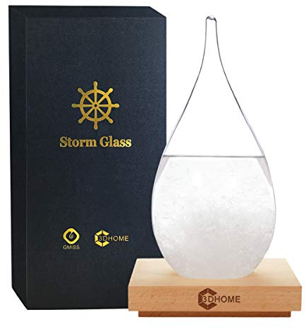 Unique Gifts Storm Glass, Stylish Creative Desktop Decorative Bottle Water Drop Glass Barometer Weather Forecast Bottle Weather Station, High-Grade Home and Office Decoratio (XL)