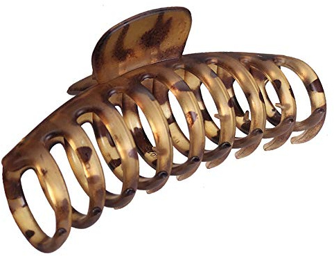 OWIIZI Hair Clip, 4.3 inches Matte Large Hair Claw Clips Leopard Print Non-Slip Ponytail Jaw Barrette Strong Hold Banana Jumbo Claw Clips for Women Long Thick Hair