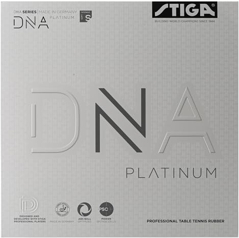 STIGA Unisex-Adult DNA Platinum S Tischtennisbelag, Schwarz, 2.1