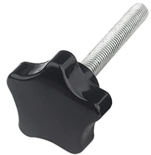 Oneyijun 4 piezas M10 x 35mm Estrella Perilla de sujeción Empuñadura Tornillo de mariposa Diámetro de la cabeza 38 mm Perillas Tuerca Tornillos Apriete Reemplazo de hilo Tornillos para metales