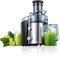 Juicer Machines, FOHERE 800W Juicer Whole Fruit and Vegetables, Quick Juicing Easy to Clean, 75MM Large Feed Chute, Dual Speed Setting and Non-Slip Feet, Silver