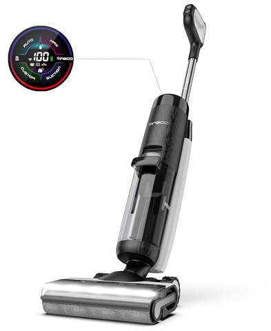 Tineco Floor One S7 Pro/S7 Series Aspirateur Laveur Sec Et Humide Intelligent sans Fil pour Sols Durs, Écran Digital LED, Grande Autonomie, Parfait pour Les Tâches Tenaces et Les Poils d’Animaux