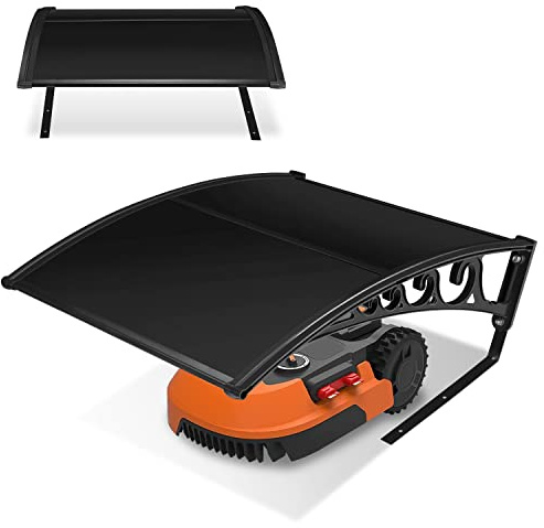 Vigevee Robots cortacésped Garaje Techo Carport Cubierta para robot cortacésped 106 x 87 x 50 cm Robot cortacésped Garaje Protección Protección contra la lluvia, granizo y rayos UV – Negro