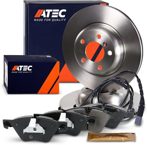 ATEC Germany ATEC Germany Kit freni anteriori incl. dischi freno Ø 330 mm ventilati + pastiglie freno incl. contatto di usura Compatibile con BMW Serie 5 (F10), Serie 5 Touring (F11)