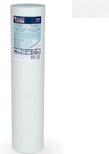 Perfect Cover Feutrine Autocollante Respirante 1 m x 50 m – Bâche de Protection Sol Chantier, Perméable à l’Air et Résistante aux Liquides pour Rénovation et Maison | 160 g/m²
