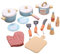 BEACENOV Wooden Toddler Kitchen Toys Toddler Cooking Set,Kids Play Kitchen Accessories,Toddler Kitchen Playset Wood Pots and Pans Toys,Toddler Montessori Pretend Play Toys for Baby Boys Girls Age 3-7