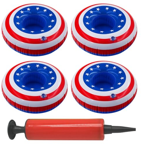 ibasenice 5piezas Posavasos Flotantes De Estrellas Unidades Inflables para Piscina Diseño Resistente Al Agua