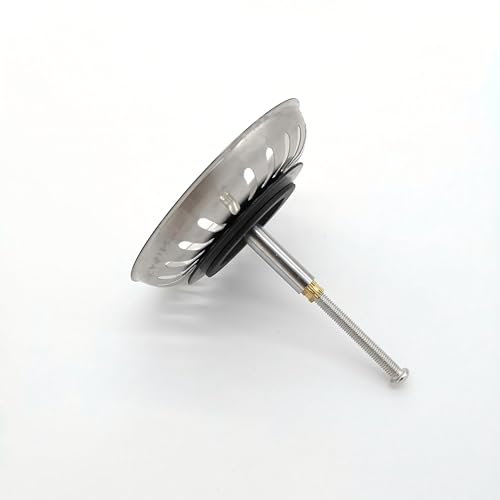 Generisch Sink Strainer - Universal Sink 80 mm Drain Plug with Stainless Steel Strainer, Sink Cap, Plug for Sink, Drain Plug for Kitchen Sink