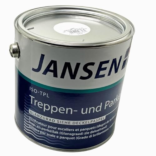 Jansen ISO-TPL Treppen- und Parkettlack, weiß, halbmatt, 2,5 Liter
