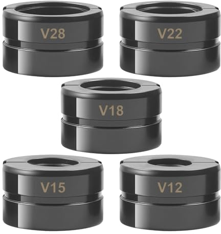 TIHOOK 5 pièces V12 ~ V28 – Pince de serrage, forme en V pour 12 mm, 15 mm, 18 mm, 22 mm, 28 mm, pour pinces de serrage manuelles + pince interchangeable, tube en cuivre, tube en acier inoxydable
