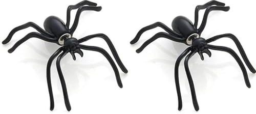Boucles d'Oreilles Araignée Noires 1 Paire Boucles d'Oreilles Halloween Boucles Oreilles de Fête pour Femme, Halloween, Carnaval, Cadeau (A)
