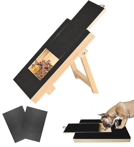 Planche À Gratter Pour Chiens Avec Boîte À Friandises, Tapis À Gratter Pour Chien, Griffoir Pour Chien, Planches À Gratters Avec 2 Papiers De Verre, Alternative Aux Coupe-Ongles Et Affûteurs