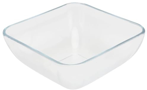 CALLARON Scodella in Vetro Temperato Bianco per Cucina e Ristorante, Resistente al Microonde e Facile da Pulire, Contenitore Alimenti Multifunzione