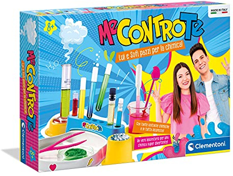 Clementoni- Me Contro Te-Pazzi per La Chimica Gioco Creativo, Multicolore, 19200