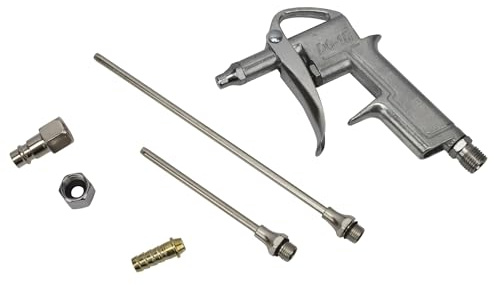 Druckluftpistole Set Ausblaspistole Druckluft Luftpistole 3 Düsen 25mm 100mm 200mm
