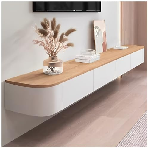 OMGMTSTORE TV-Schrank,Fernsehtisch Hängend mit 2 Schublade,1 Türen,180 cm lang,TV Lowboard für Fernseher bis zu 75 Zoll,TV Tisch,Hängeboard Schwebend,TV Board hängend,für Wohnzimmer,Schlafzimmer