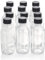 DIDITIME 6er Shot Flaschen Zum Befüllen, 60ml Mini Glasflaschen mit Deckel, Kleine Glasflaschen zum Befüllen, Kleine Glasflaschen für Öl, Likör, Saft & Ingwer mit Leicht zu befüllender Trichter
