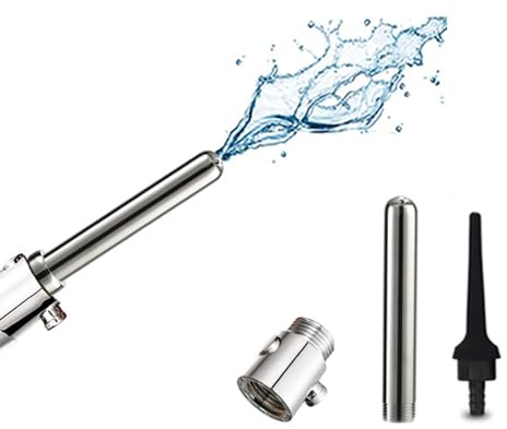 LIYJTK Enemas for Colon Cleanse, Handheld Water Shower Nozzle Anal Cleaner with 3 Douching Modes Connected to Shower Tube with Anti-Back Flow for Men Women Cleaning (A1+Tube)